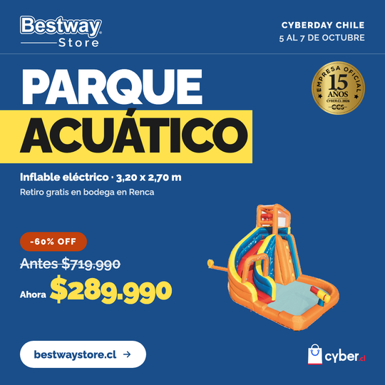 Parque Acuático Inflable Eléctrico 3.20X2.70M Bestway