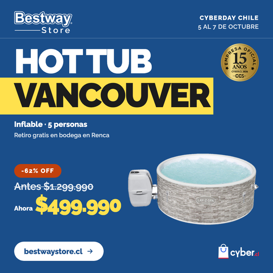 Hot Tub Spa Inflable Vancouver 5 Personas Bestway