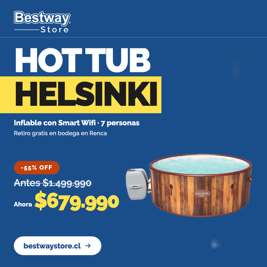 Hot Tub Spa Inflable Helsinki Smart Wifi 7 Personas