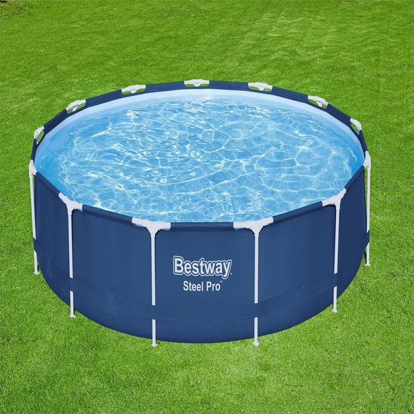 Piscina Bestway Redonda Steel Pro con filtro 3.96MX84Cm Azul