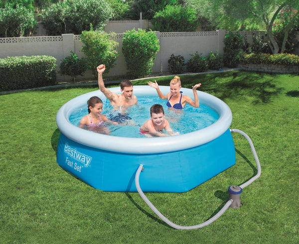 Piscina Bestway Redonda Fácil Armado con filtro 2.44MX66Cm