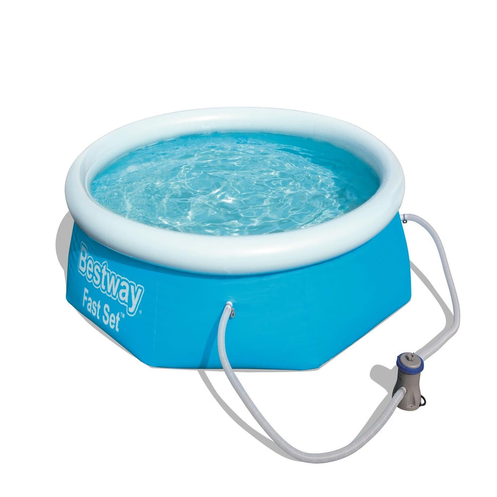 Piscina Bestway Redonda Fácil Armado con filtro 2.44MX66Cm