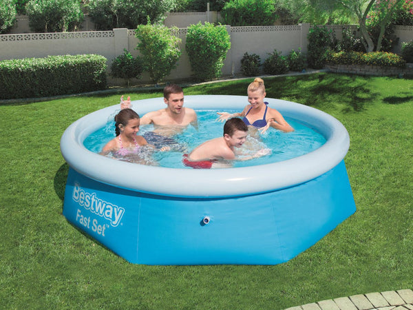 Piscina Bestway Redonda FastSet Fácil Armado 2.44MX66Cm Azul