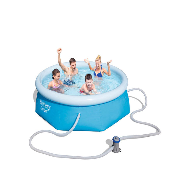 Piscina Bestway Redonda Fácil Armado con filtro 2.44MX66Cm