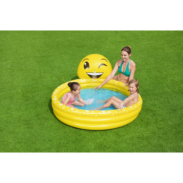 Piscina Inflable 3 Anillos Emoji lanza agua 144X69cm Bestway