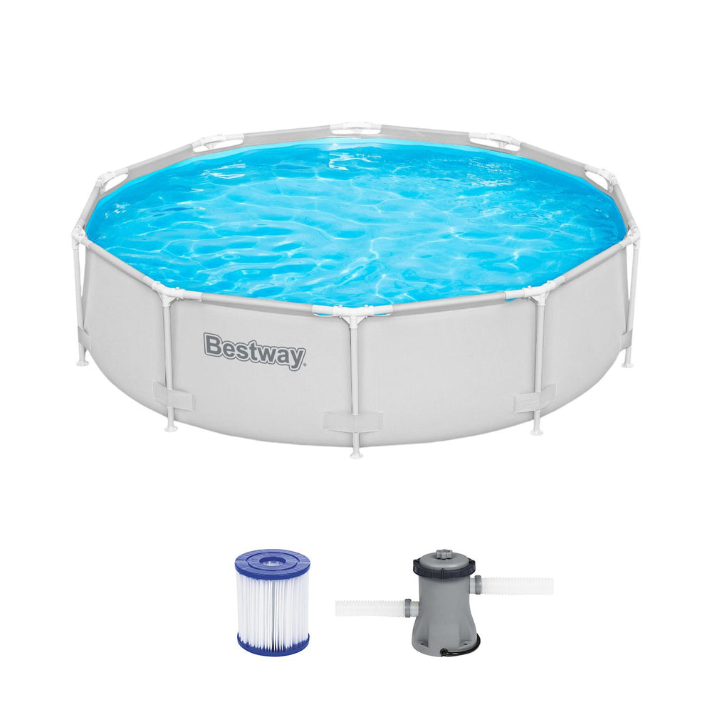 Piscina Bestway Redonda con filtro Deluxe Gris 3.05MX76cm