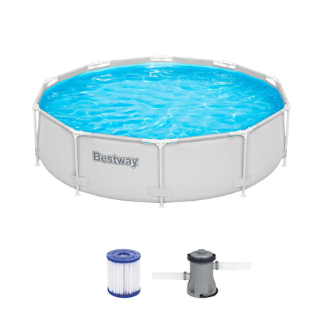 Piscina Bestway Redonda con filtro Deluxe Gris 3.05MX76cm