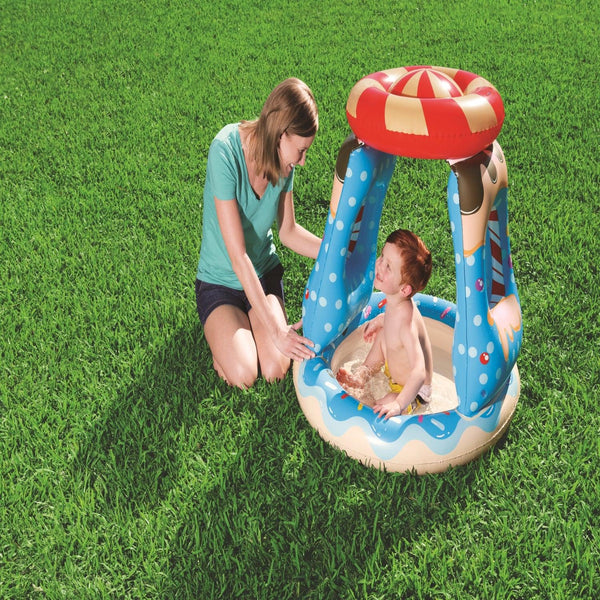 Piscina Inflable Bestway Con Techo Para Bebés 91X91X89Cm