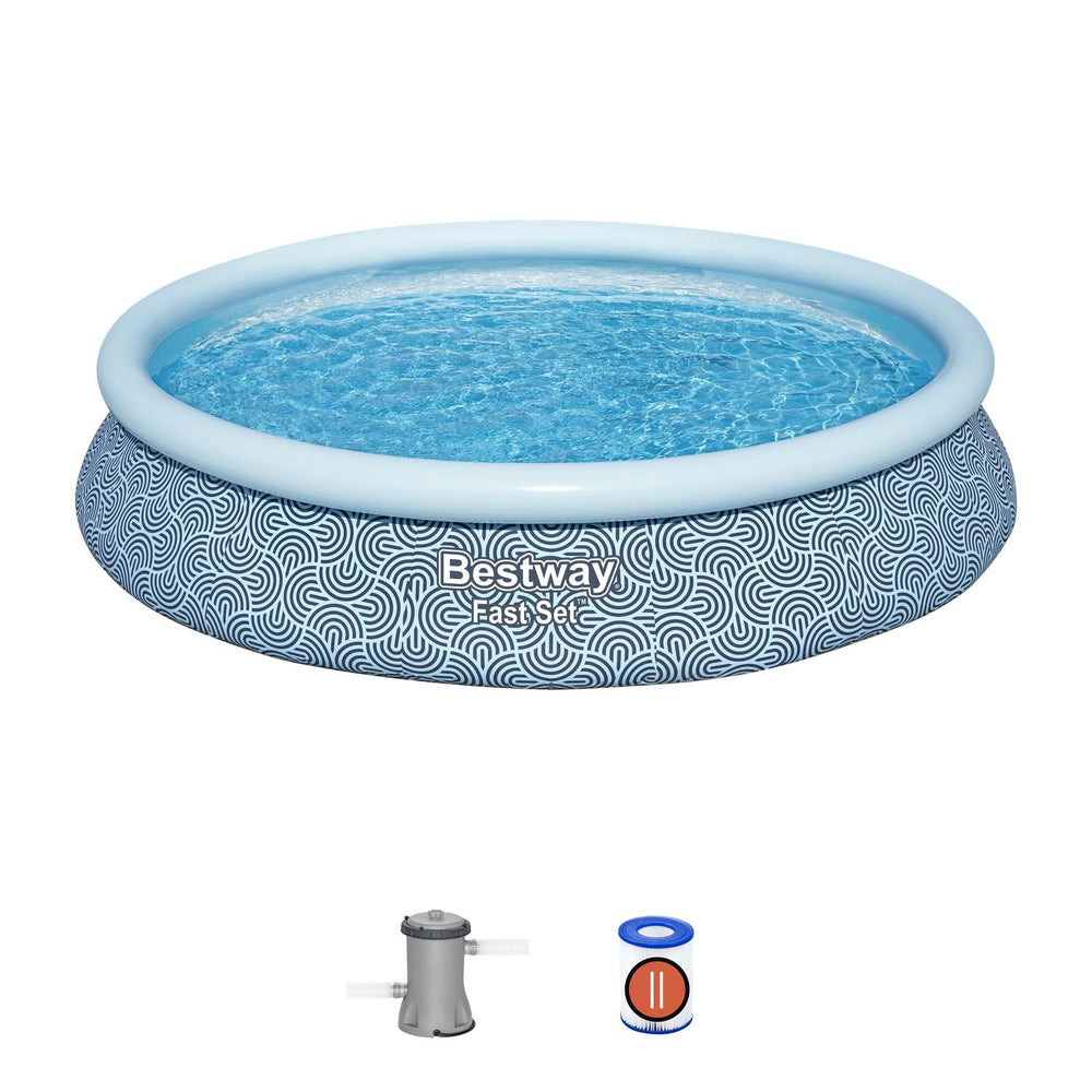 Piscina Bestway Redonda Fácil Armado con filtro 4.57mx84cm