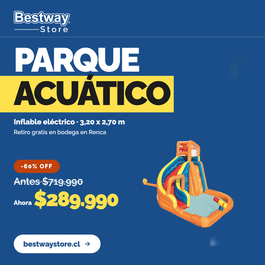 Parque Acuático Inflable Eléctrico 3.20X2.70M Bestway