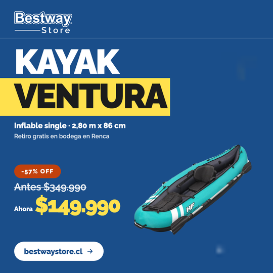 Kayak Inflable Single Ventura 2.80MX86Cm Bestway
