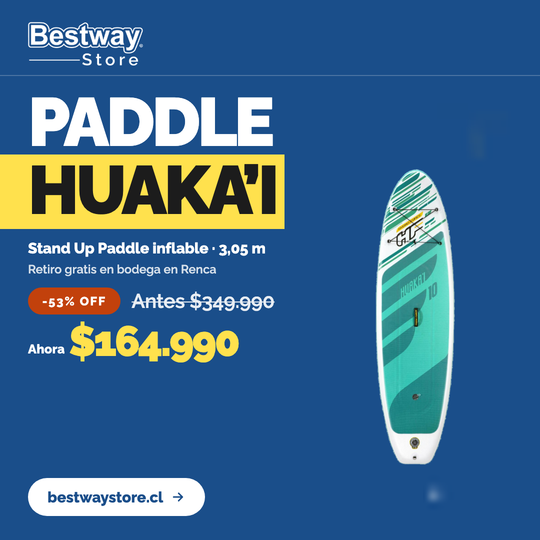 Stand Up Paddle Inflable Huaka´i Set 3.05mx84cmx15cm Bestway
