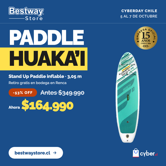 Stand Up Paddle Inflable Huaka´i Set 3.05mx84cmx15cm Bestway