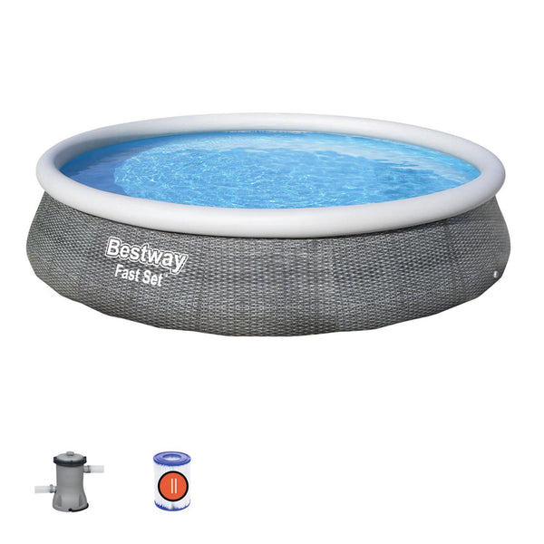 Piscina Fast Set™ Rattan 3.96MX84Cm Pool Set Bestway