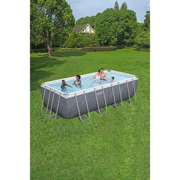 Piscina Bestway Rectangular C/Filtro Gris 4.88MX2.44MX1.22M