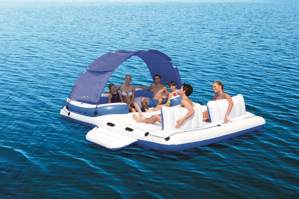 Flotador Isla Con Techo Y Cooler 6 Personas 3.73M Bestway