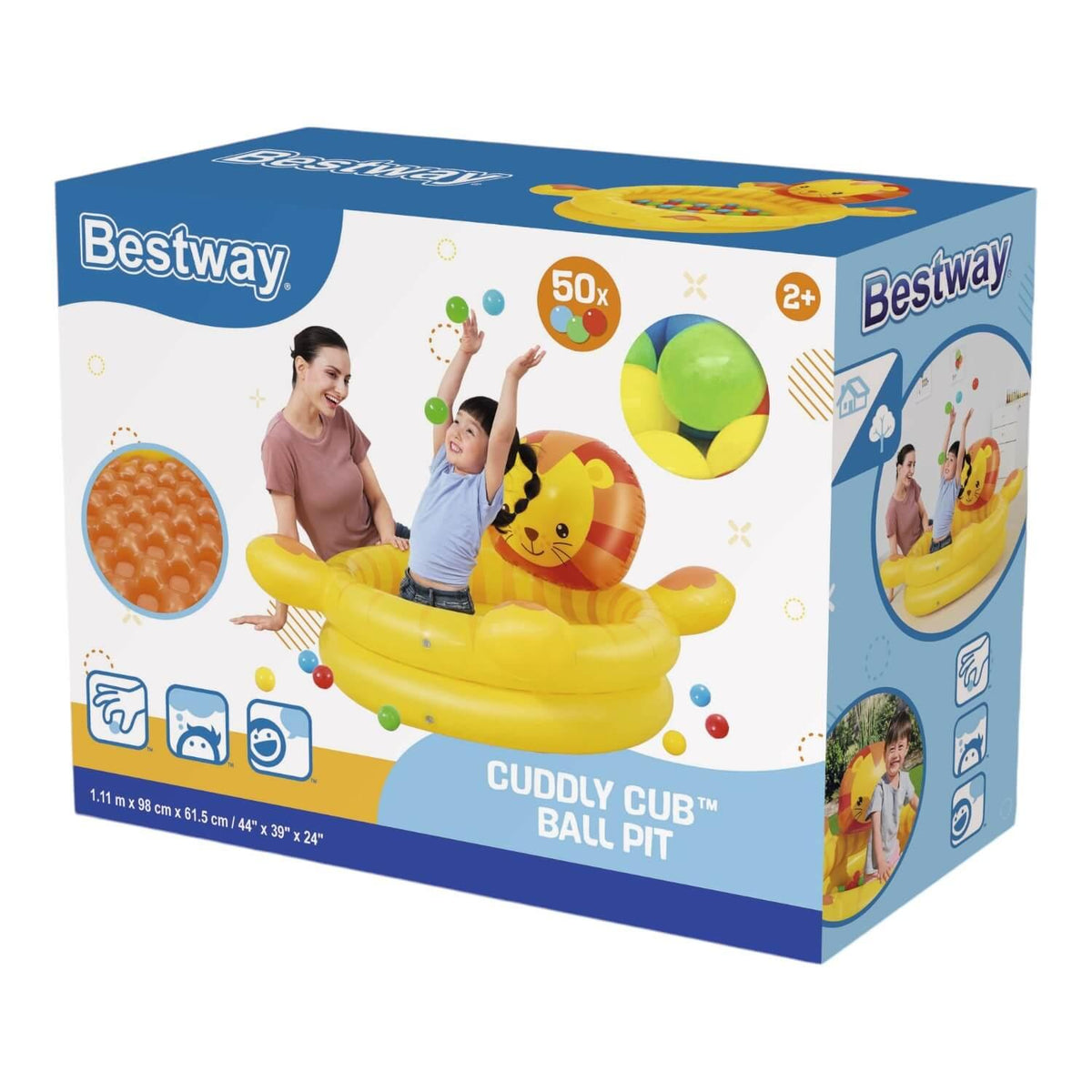 Piscina Leon inflable con Pelotas 111 X98X61.5 Cms Bestway – Bestway