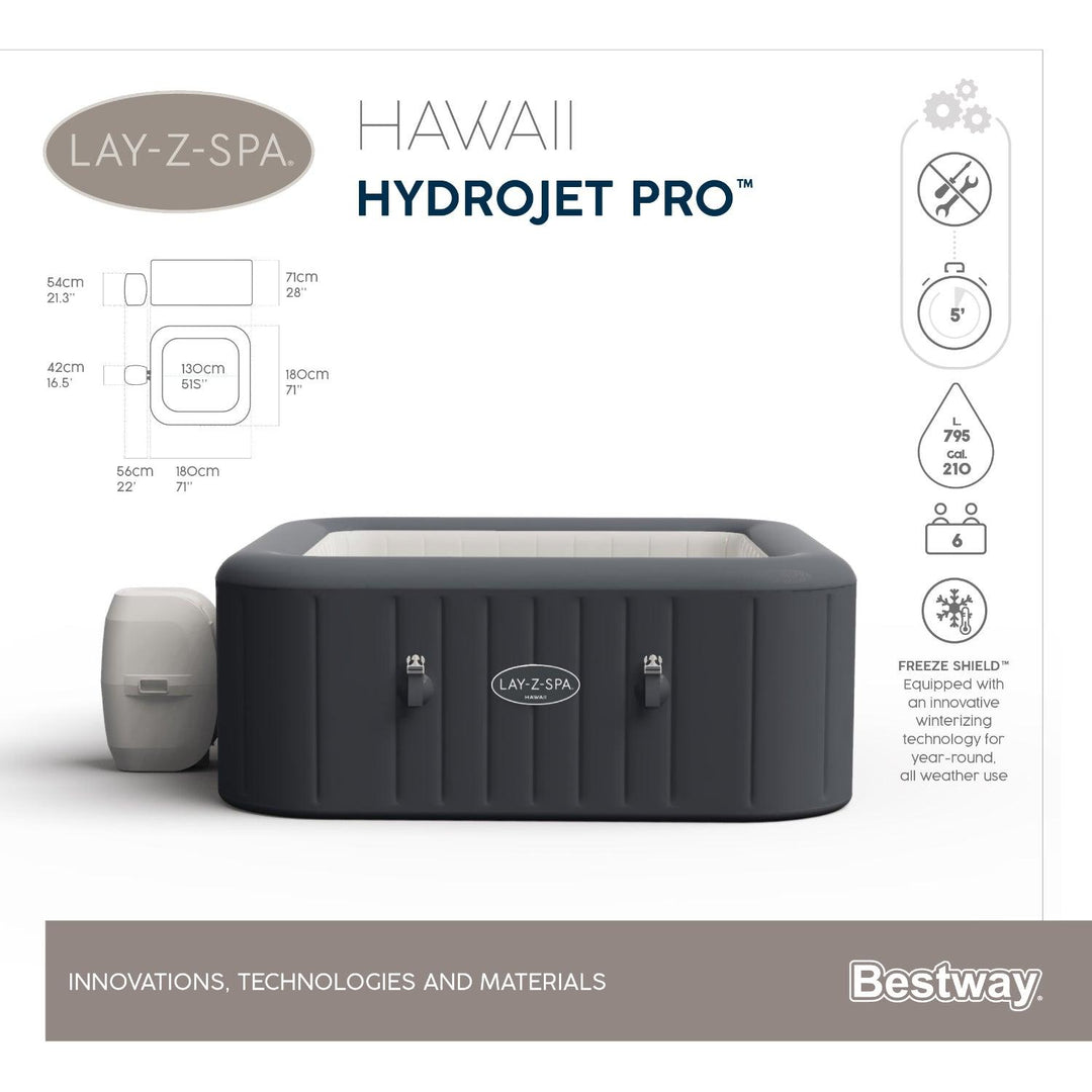 Hot Tub Jacuzzi Inflable Hawaii Hidromasaje 6 Pers Bestway – Bestway
