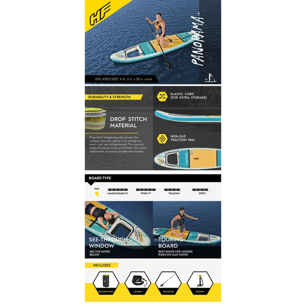 Stand Up Paddle Inflable Set con ventana 340x89x15cm Bestway