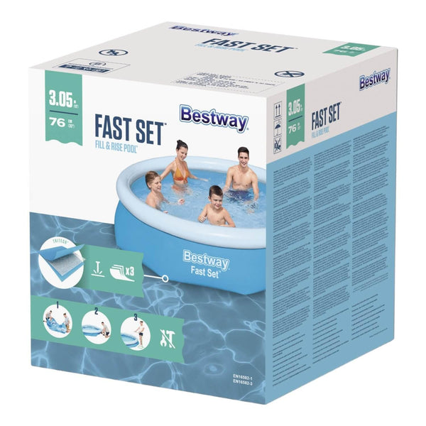 Piscina Bestway Redonda Fácil Armado 3.05MX76Cm Azul